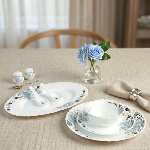 Blossom Charm – Premium 33pc Opalware Dining Set