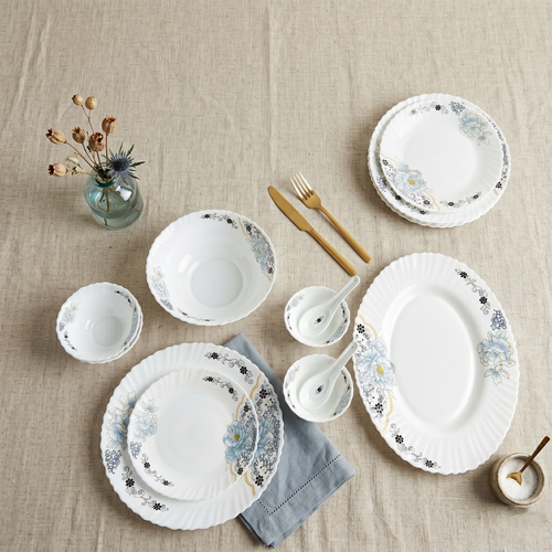 Blossom Charm – Premium 33pc Opalware Dining Set