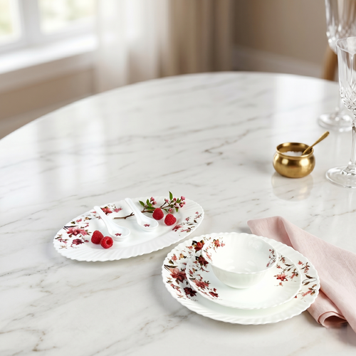 Monarch Elegance  – Premium 33pc Opalware Dining Set