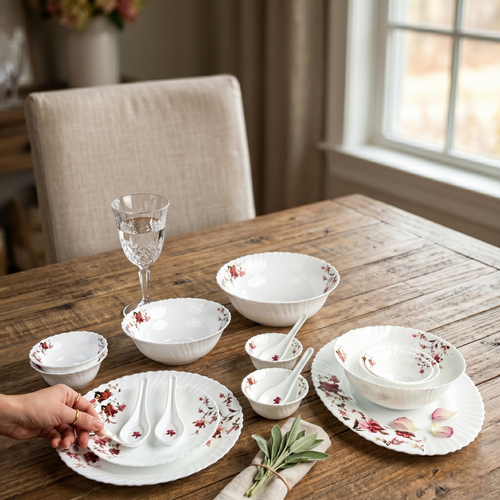 Monarch Elegance  – Premium 33pc Opalware Dining Set