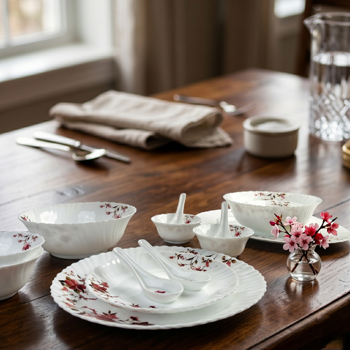 Monarch Elegance  – Premium 33pc Opalware Dining Set