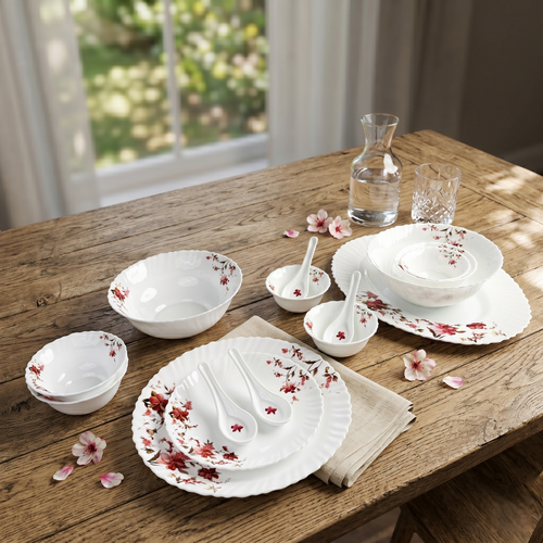 Monarch Elegance  – Premium 33pc Opalware Dining Set