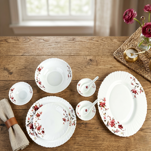 Monarch Elegance  – Premium 33pc Opalware Dining Set