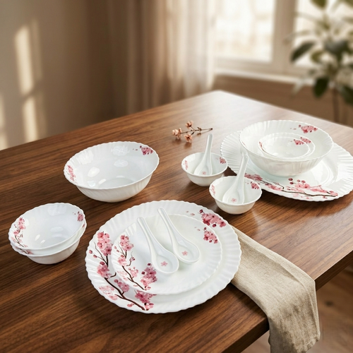 Timeless Florals – Premium 33pc Opalware Dining Set