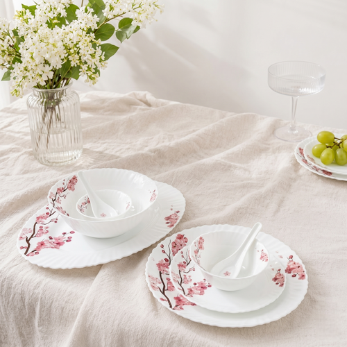 Timeless Florals – Premium 33pc Opalware Dining Set