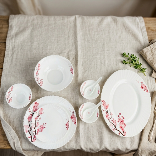 Timeless Florals – Premium 33pc Opalware Dining Set