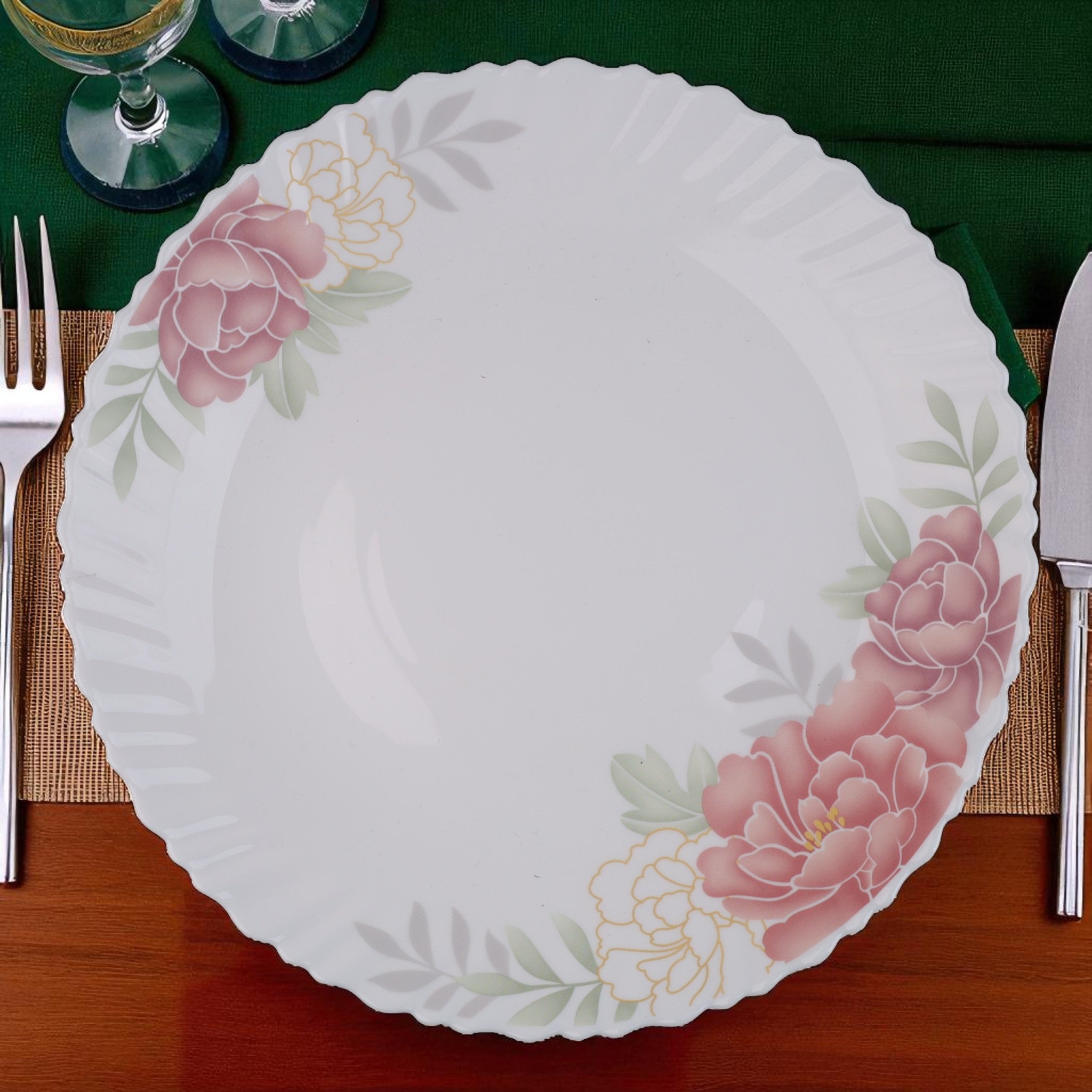 Modern Bloom – Premium 33pc Opalware Dining Set