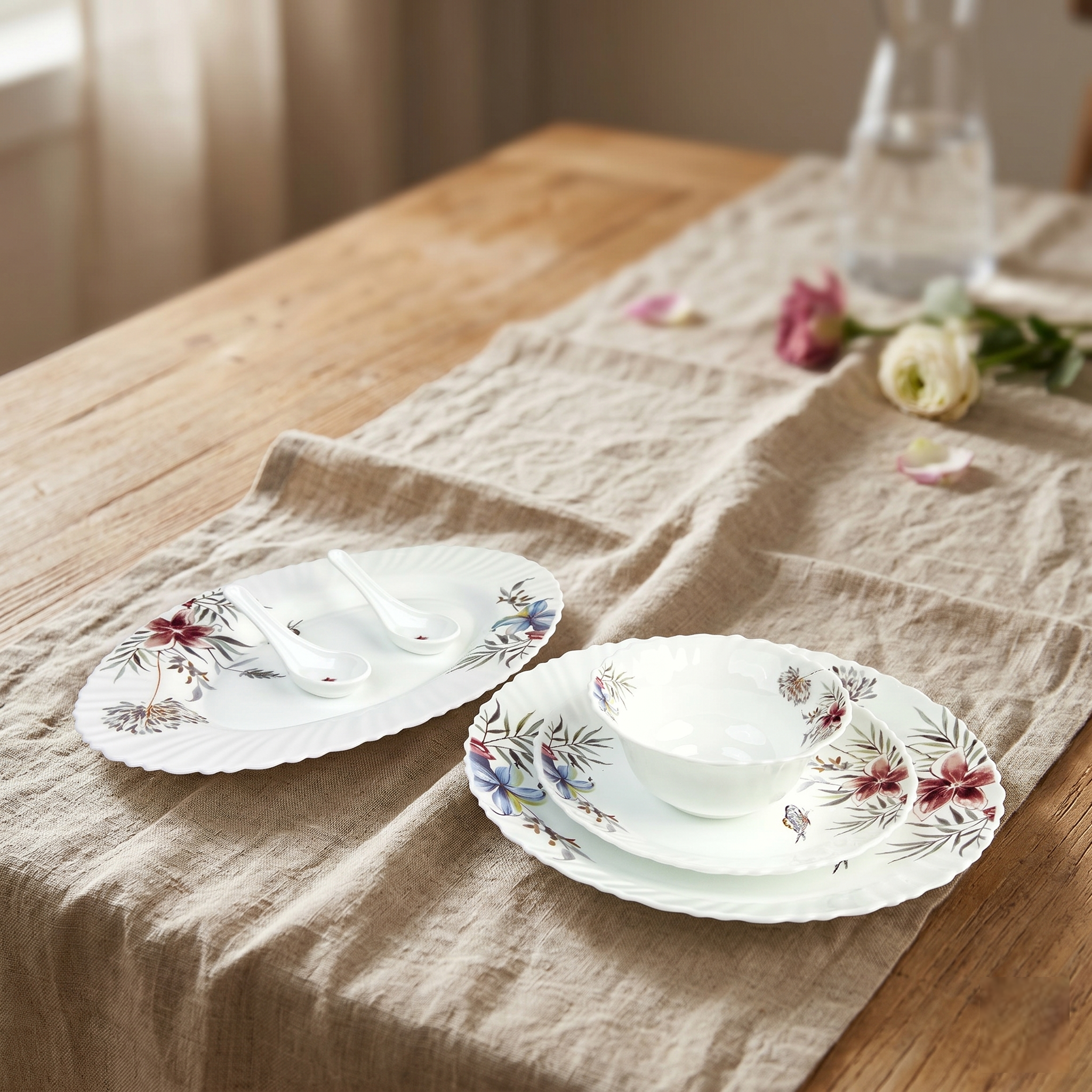 Elysian Dine – Premium 33pc Opalware Dining Set