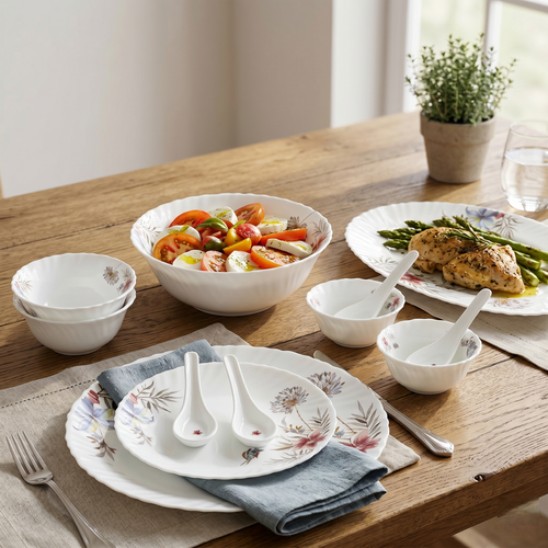 Elysian Dine – Premium 33pc Opalware Dining Set