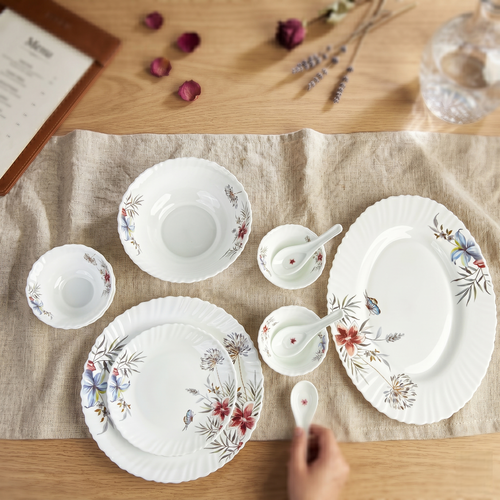 Elysian Dine – Premium 33pc Opalware Dining Set