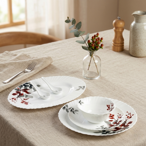 Floral Bliss – Premium 33pc Opalware Dining Set