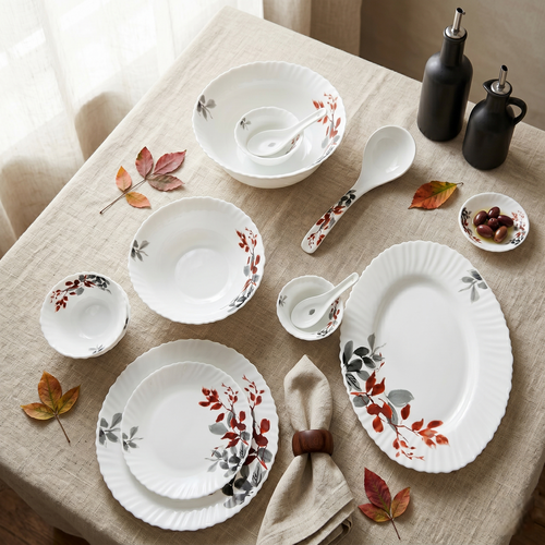 Floral Bliss – Premium 33pc Opalware Dining Set