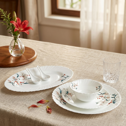 Aristoflora – Premium 33pc Opalware Dining Set
