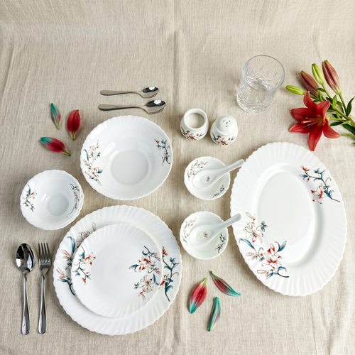 Aristoflora – Premium 33pc Opalware Dining Set