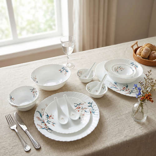 Aristoflora – Premium 33pc Opalware Dining Set