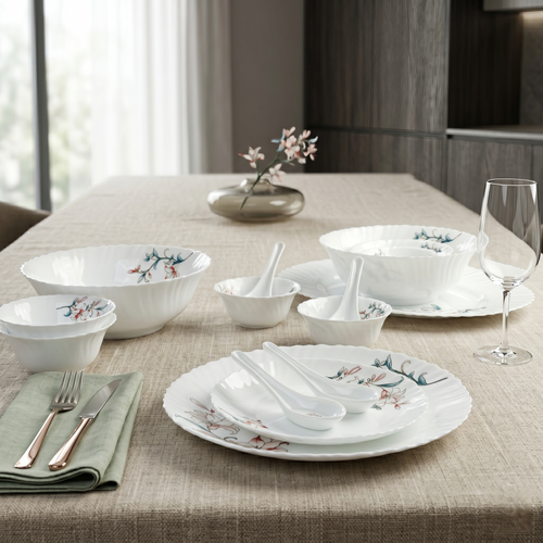 Aristoflora – Premium 33pc Opalware Dining Set