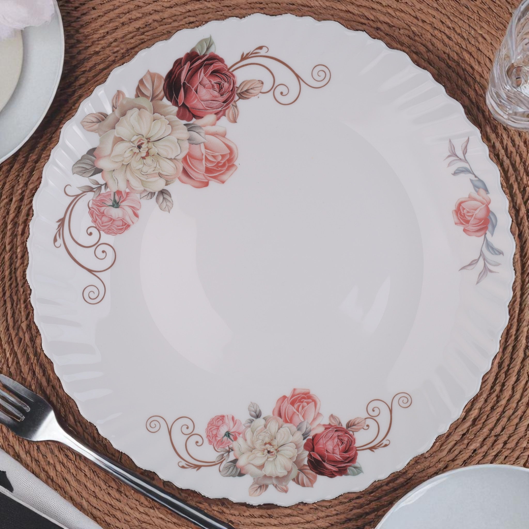 Blossom White – Premium 33pc Opalware Dining Set