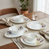 Floral Elegance – Premium 33pc Opalware Dining Set
