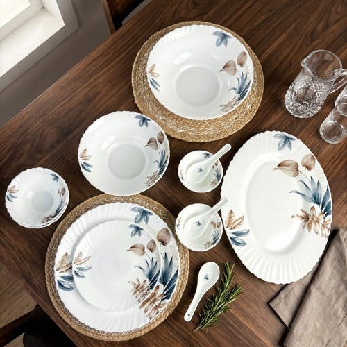 Palace Petals – Premium 33pc Opalware Dining Set