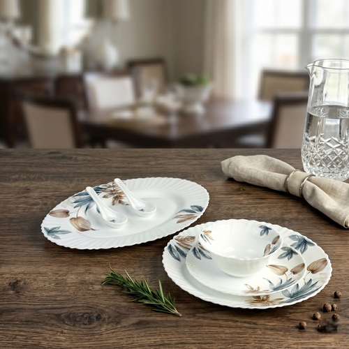 Palace Petals – Premium 33pc Opalware Dining Set