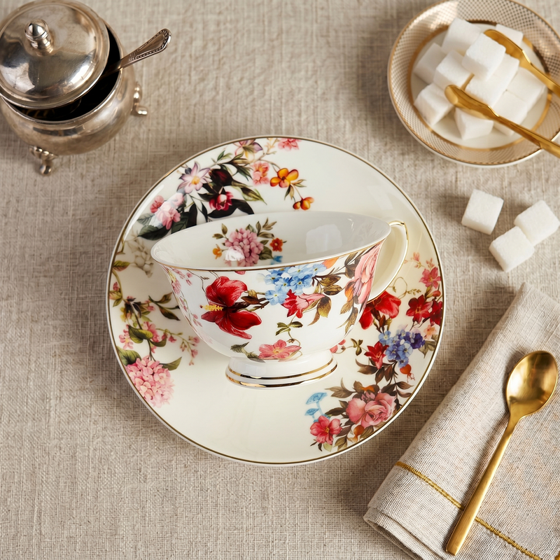 Golden Elegance Cup & Saucer - Set of 6 (200 cc)