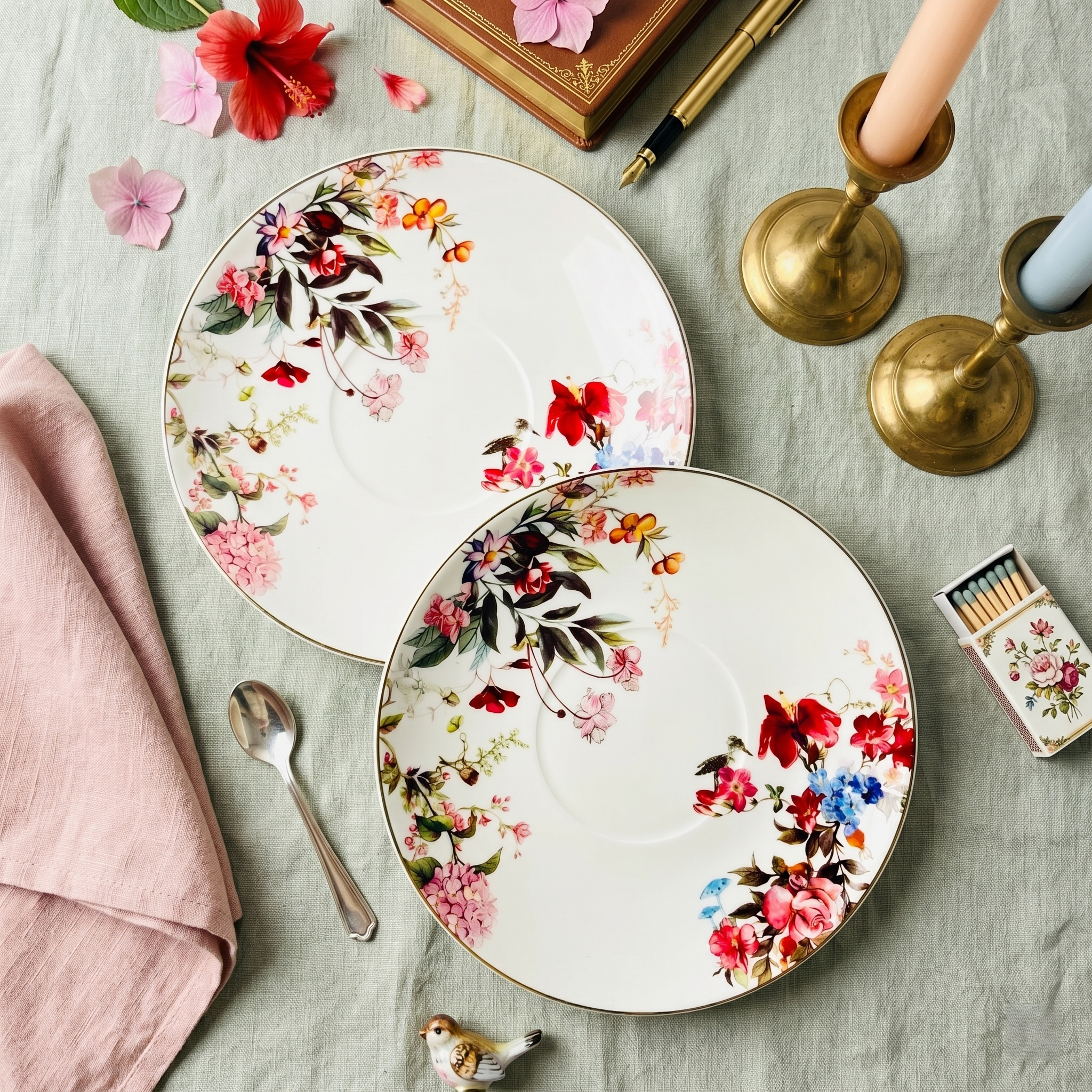 Golden Elegance Cup & Saucer - Set of 12