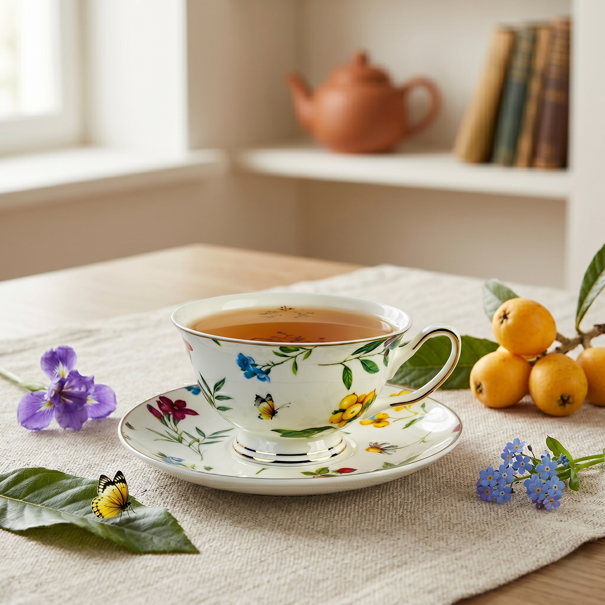 Charming Floral Gift Tea Cup Set- Set of 12