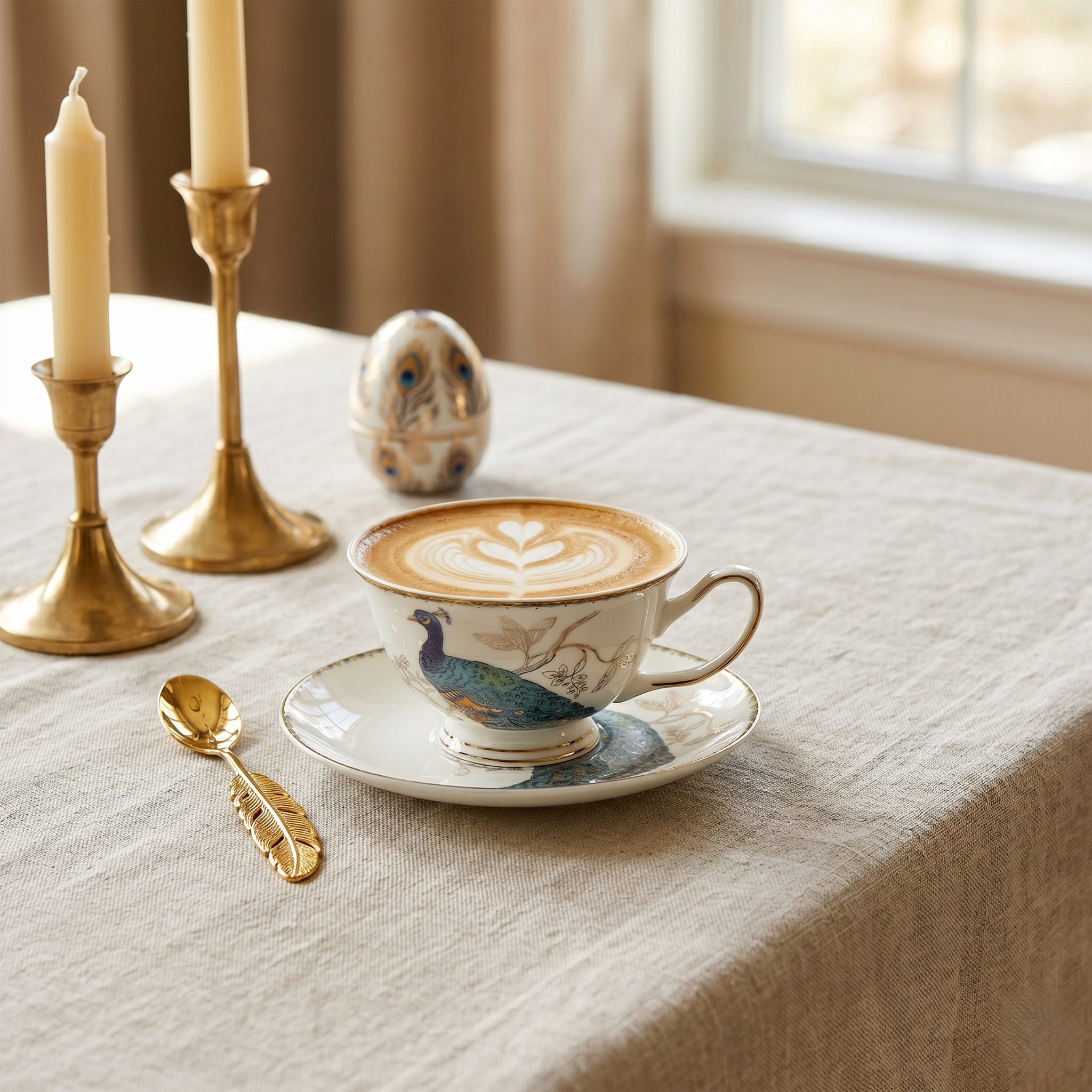 Ornate Blossom Cup & Saucer Set - Set of 12