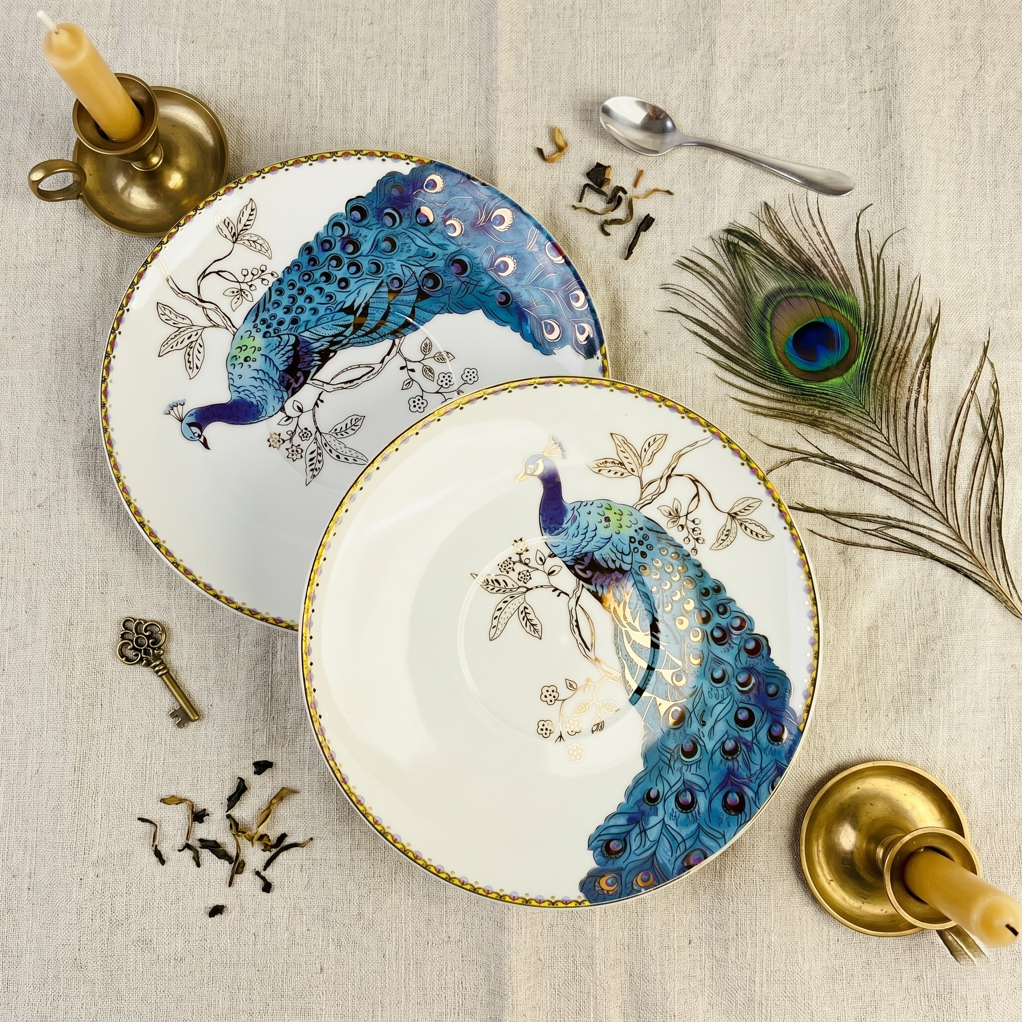 Ornate Blossom Cup & Saucer Set - Set of 12