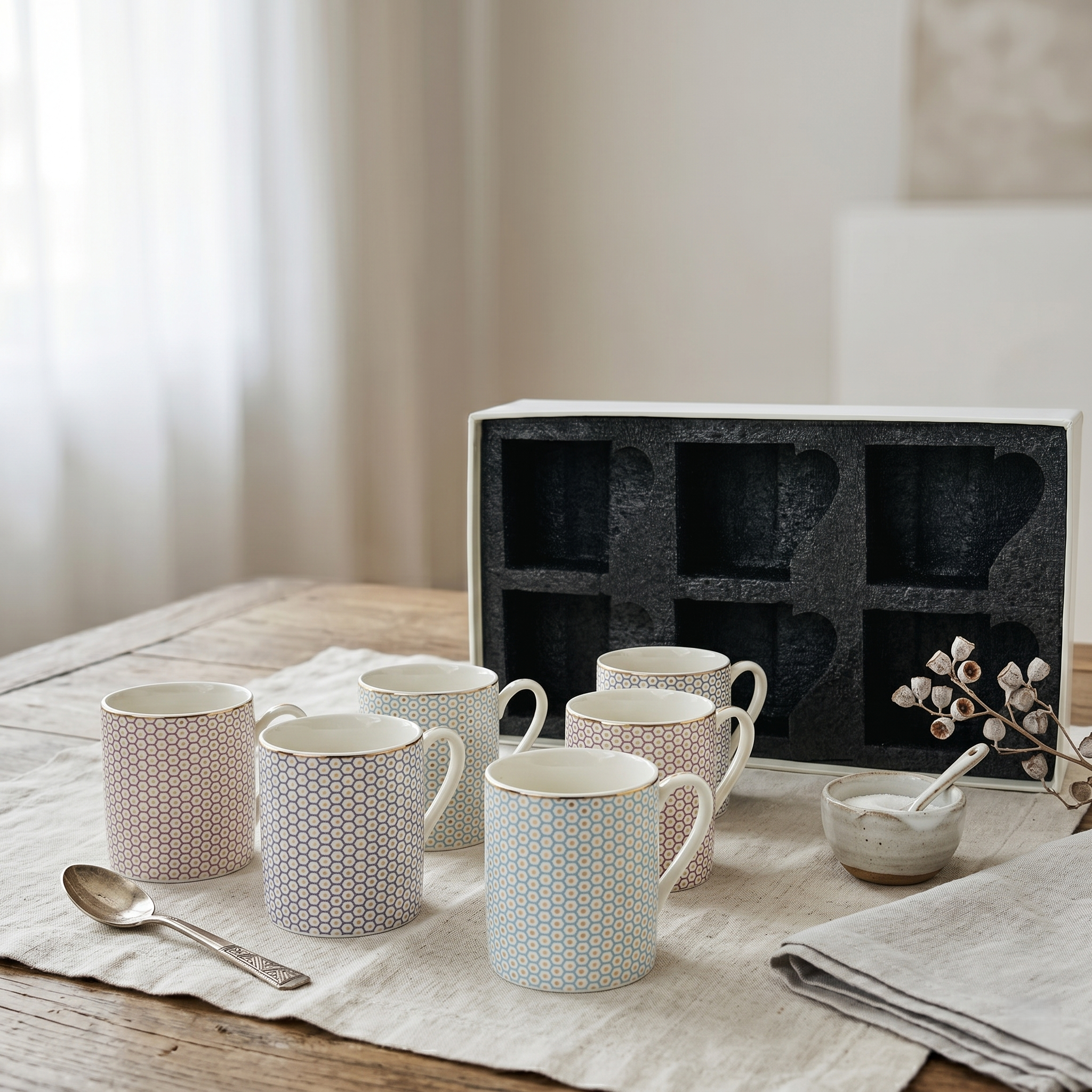 Luxury Ceramic Tea Cup - Set of 6