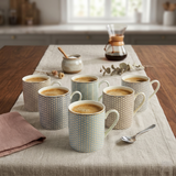 Luxury Ceramic Tea Cup - Set of 6 (100 cc)