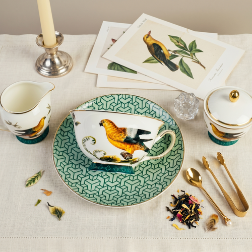 Emerald Garden Fine Tea Set 15 Piece