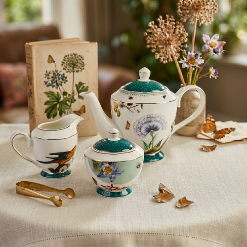 Emerald Garden Fine Tea Set 15 Piece
