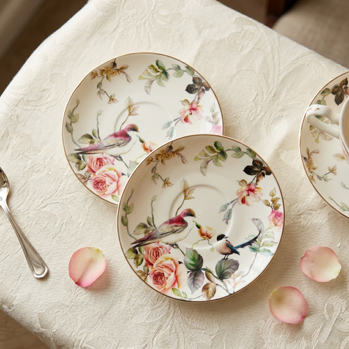 Bloosom Floral Fine Tea Set - Set of 15