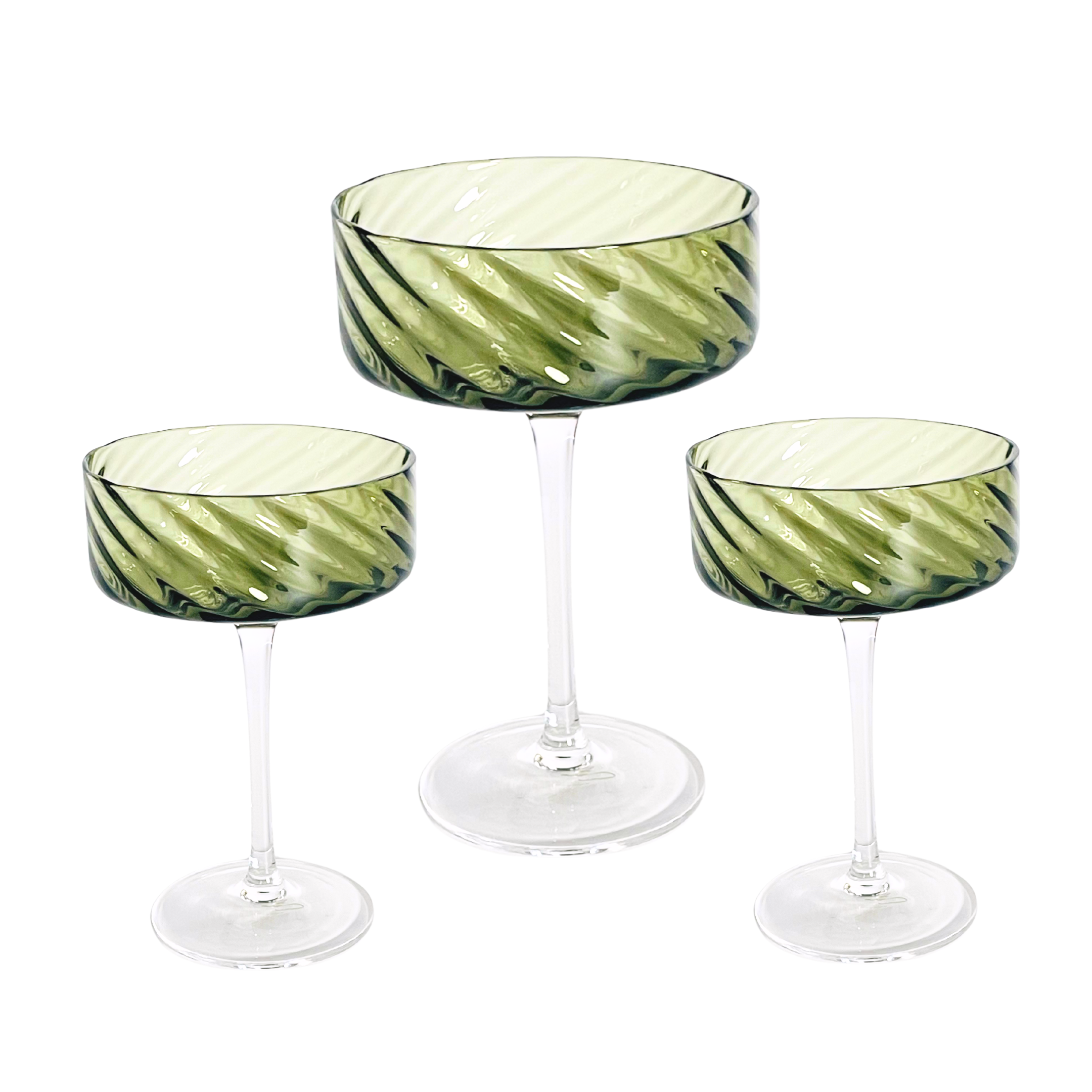 Elegant Green – 6pc Italian Glass Set
