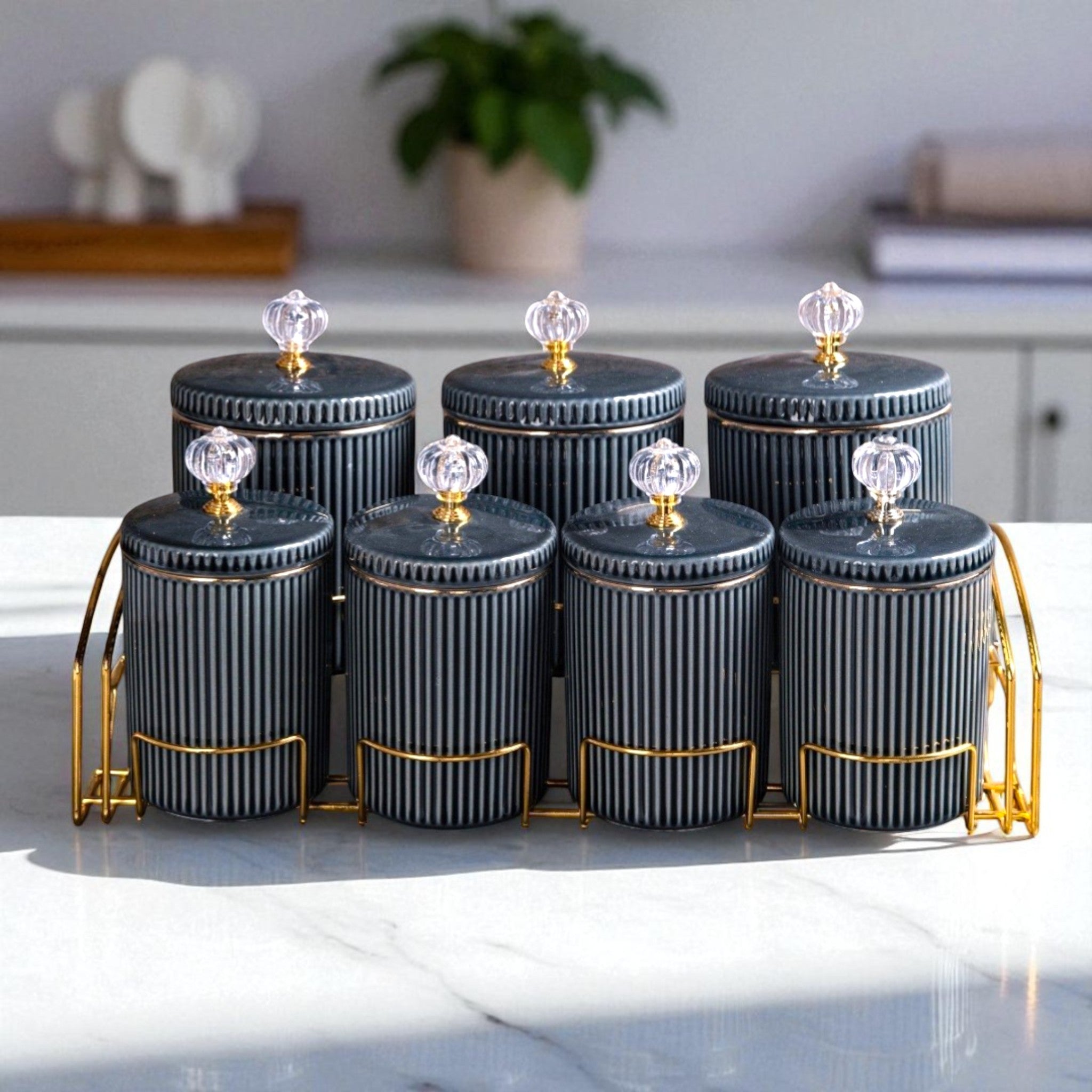 The Ribbed 7pc Canister Set