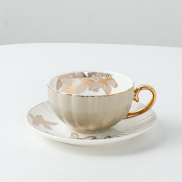Cream Blossom Elegance 12pc Tea Set