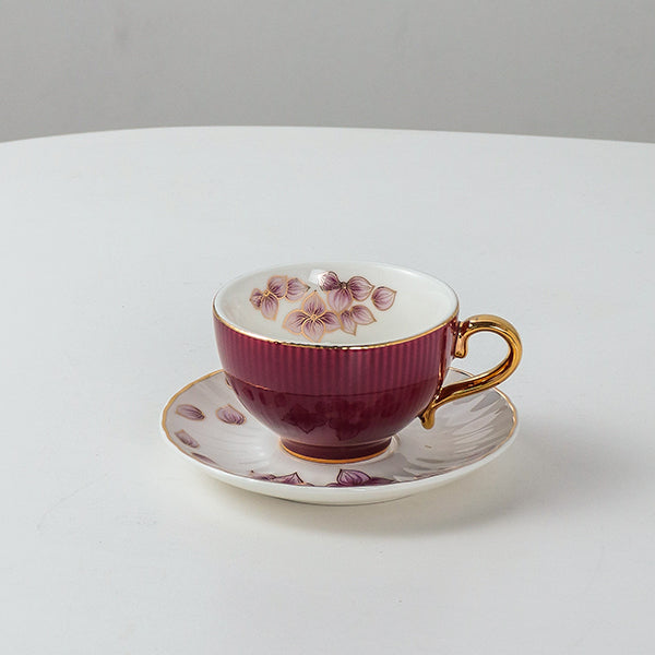 Burgundy Timeless Symphony 12pc Tea Set