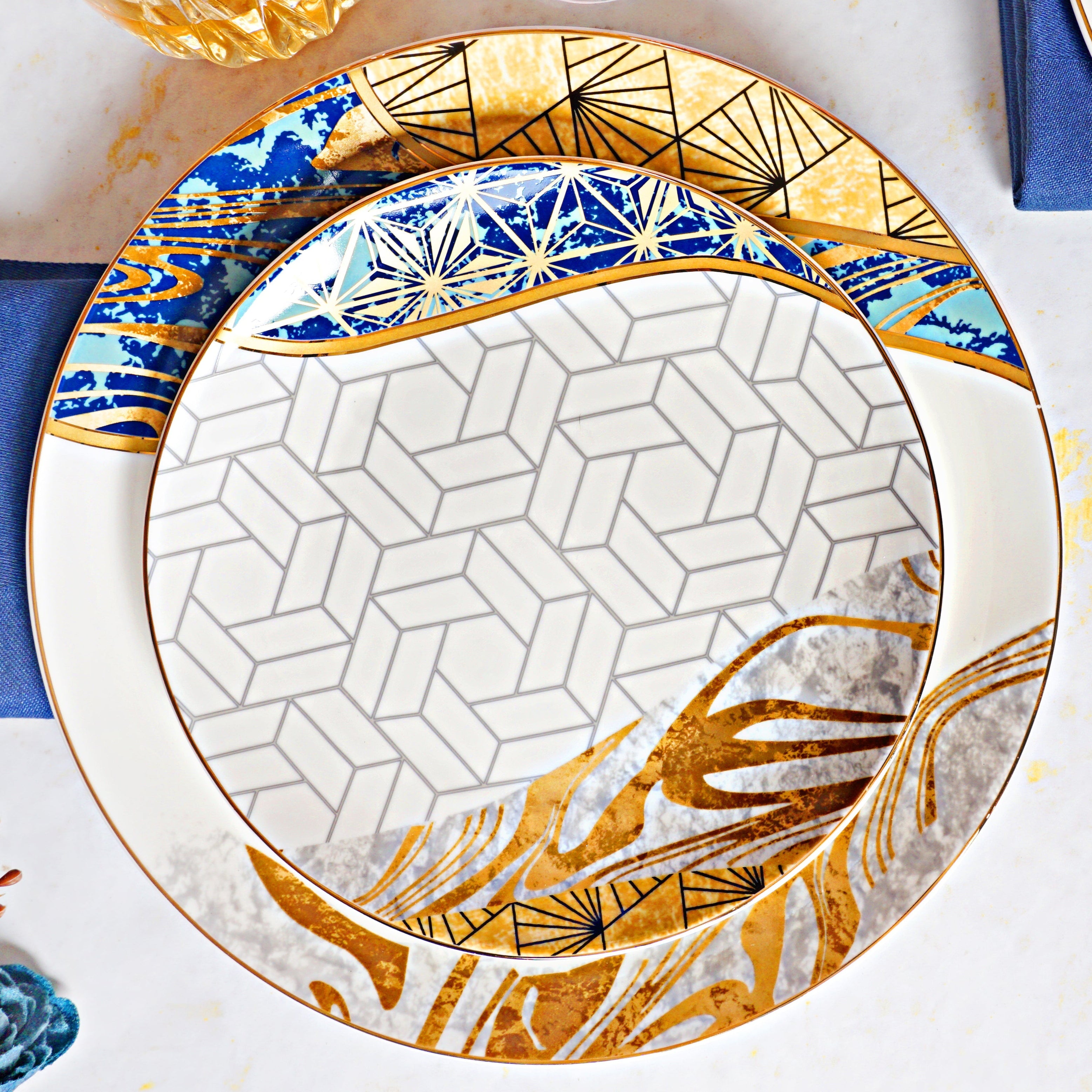 Golden Gala 33pc Dinner Set