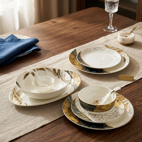 Golden Gala 33pc Dinner Set