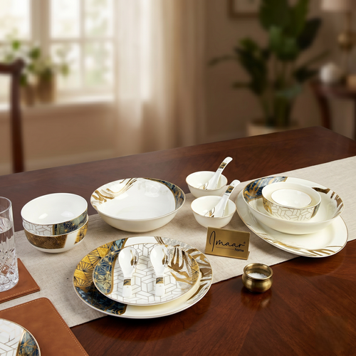 Golden Gala 33pc Dinner Set