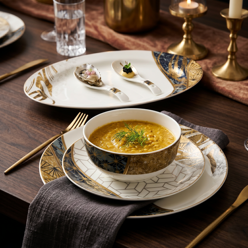 Golden Gala 33pc Dinner Set