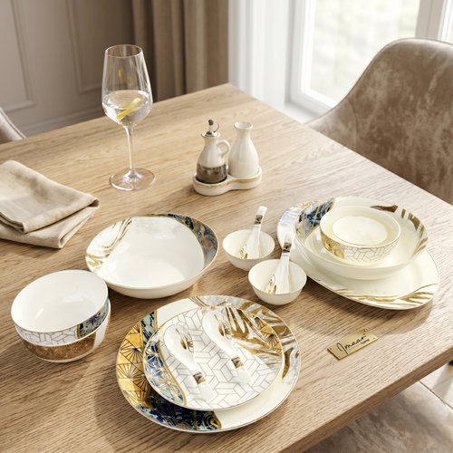 Golden Gala 33pc Dinner Set