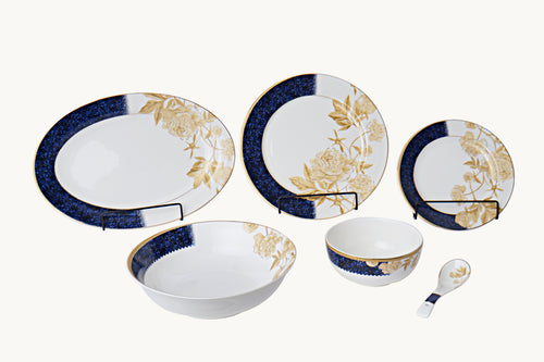 Midinght Bloom 33pc Dinner Set