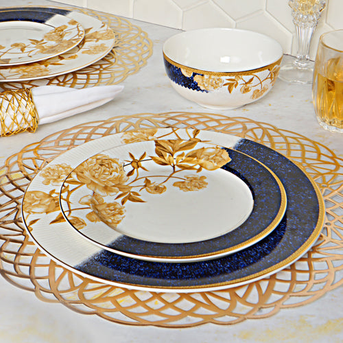 Midinght Bloom 33pc Dinner Set