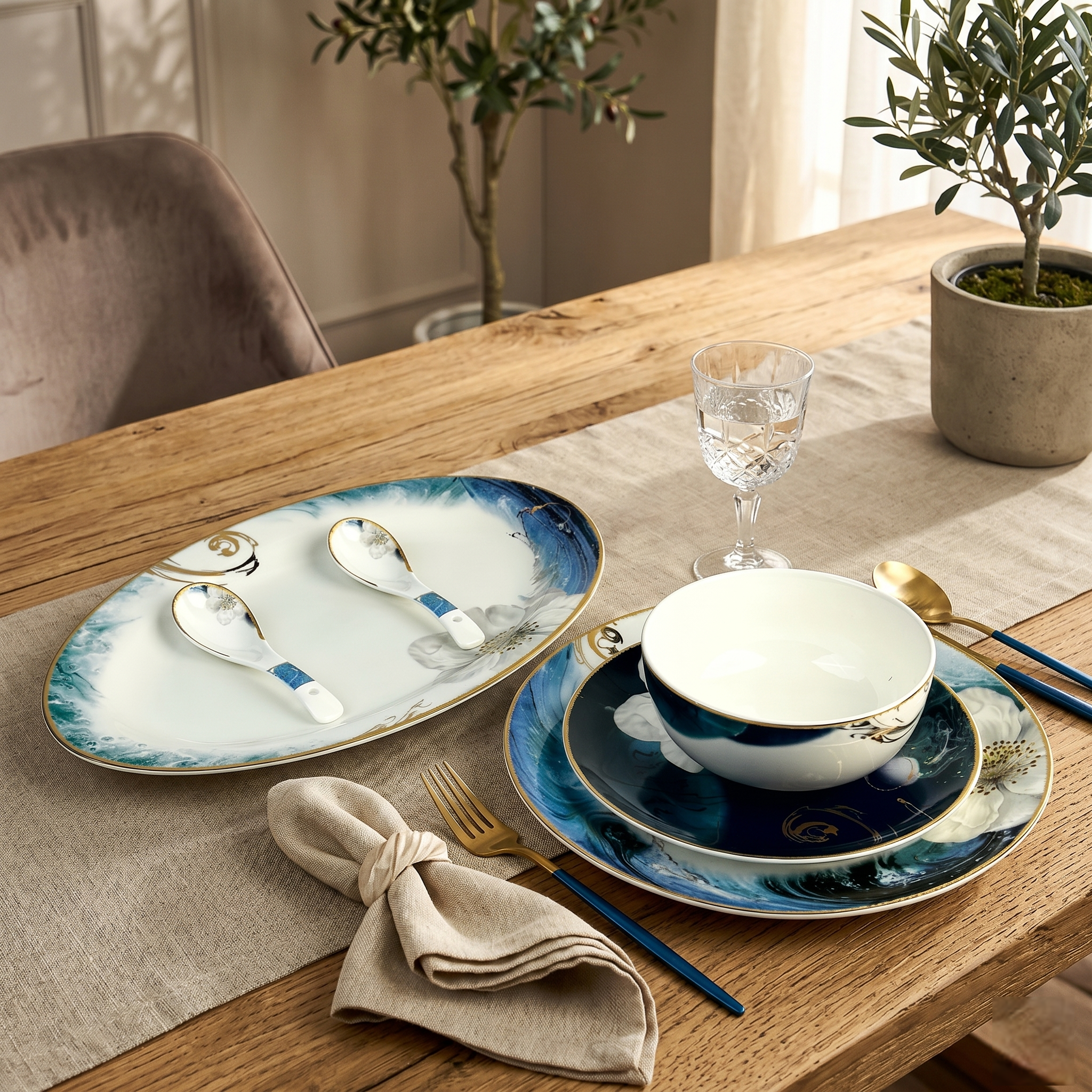 Floral Grace 33pc Dinner Set
