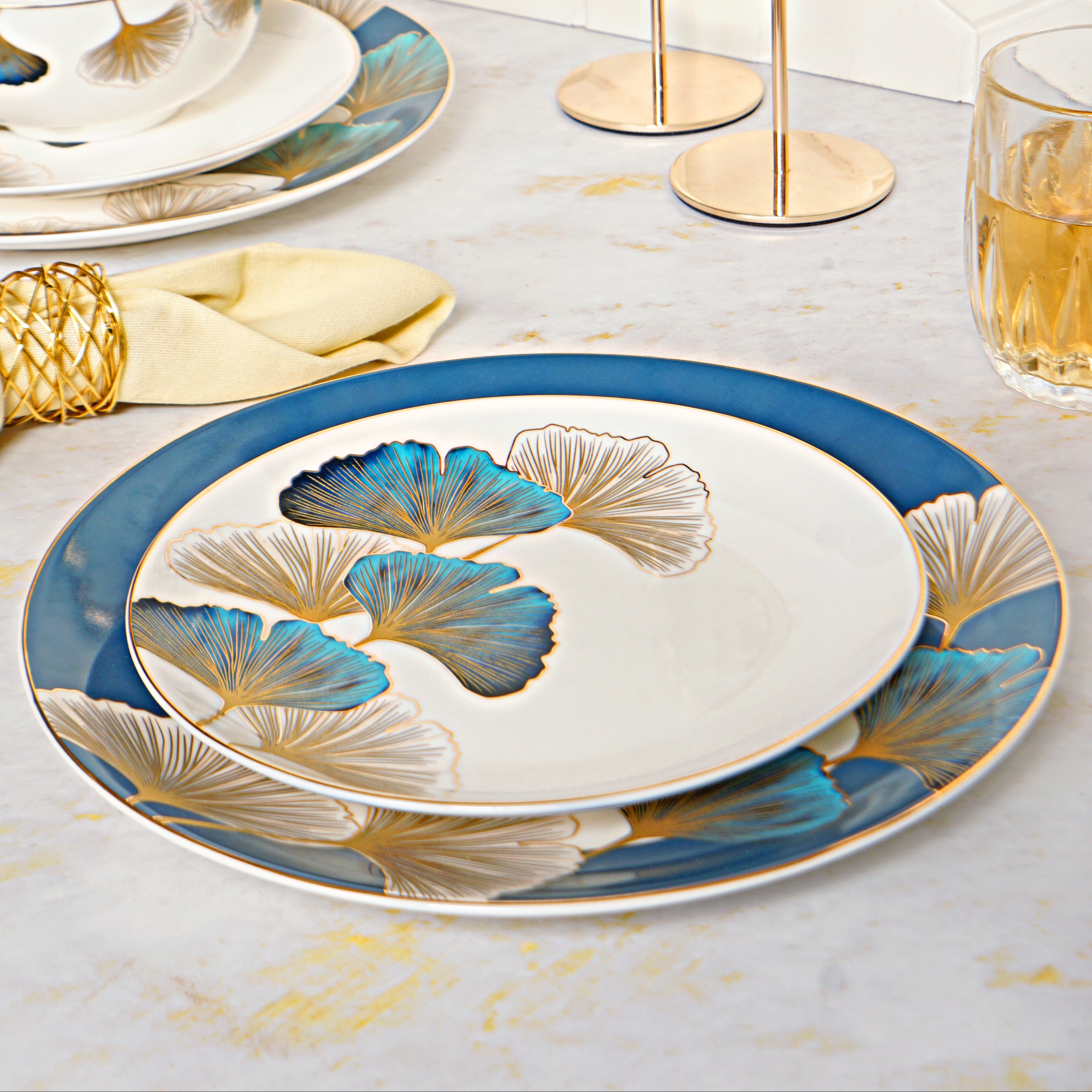 Golden Elgance 33pc Dinner Set