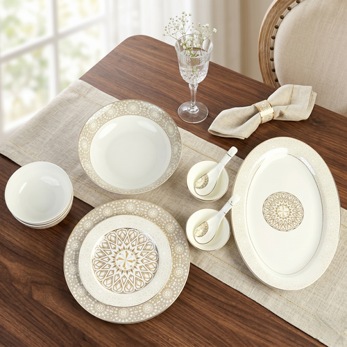 Golden Dream 33pc Dinner Set