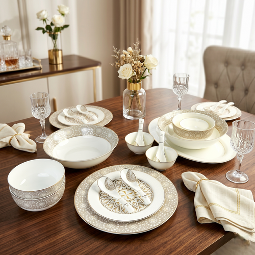 Golden Dream 33pc Dinner Set