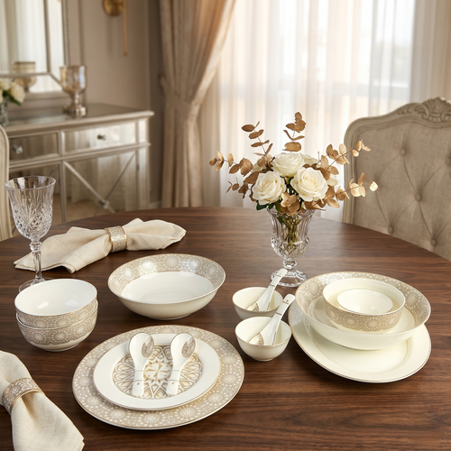 Golden Dream 33pc Dinner Set